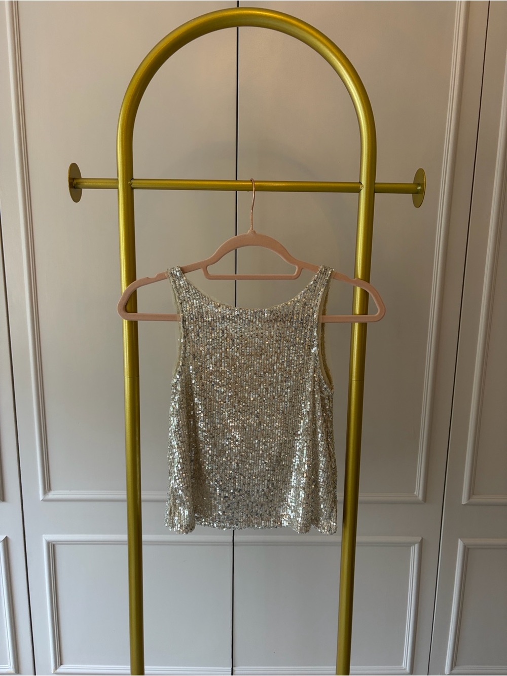 Zara kids Silver Sequin Tank Top
